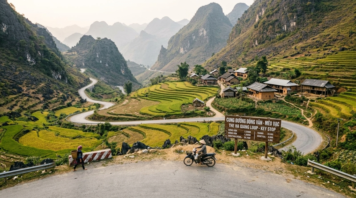Ha Giang Loop Map: Full Route with Distances