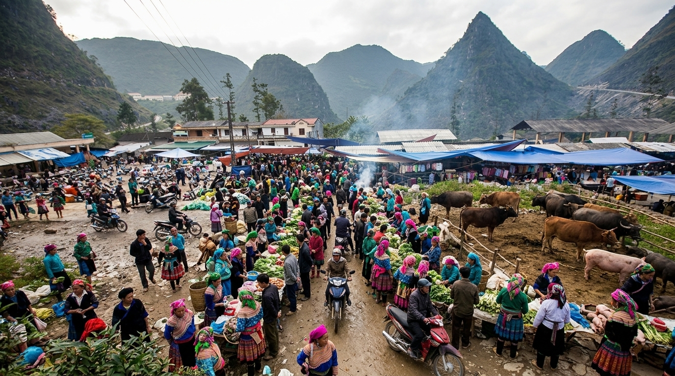 Meo Vac Sunday Market: Getting There Without a Tour
