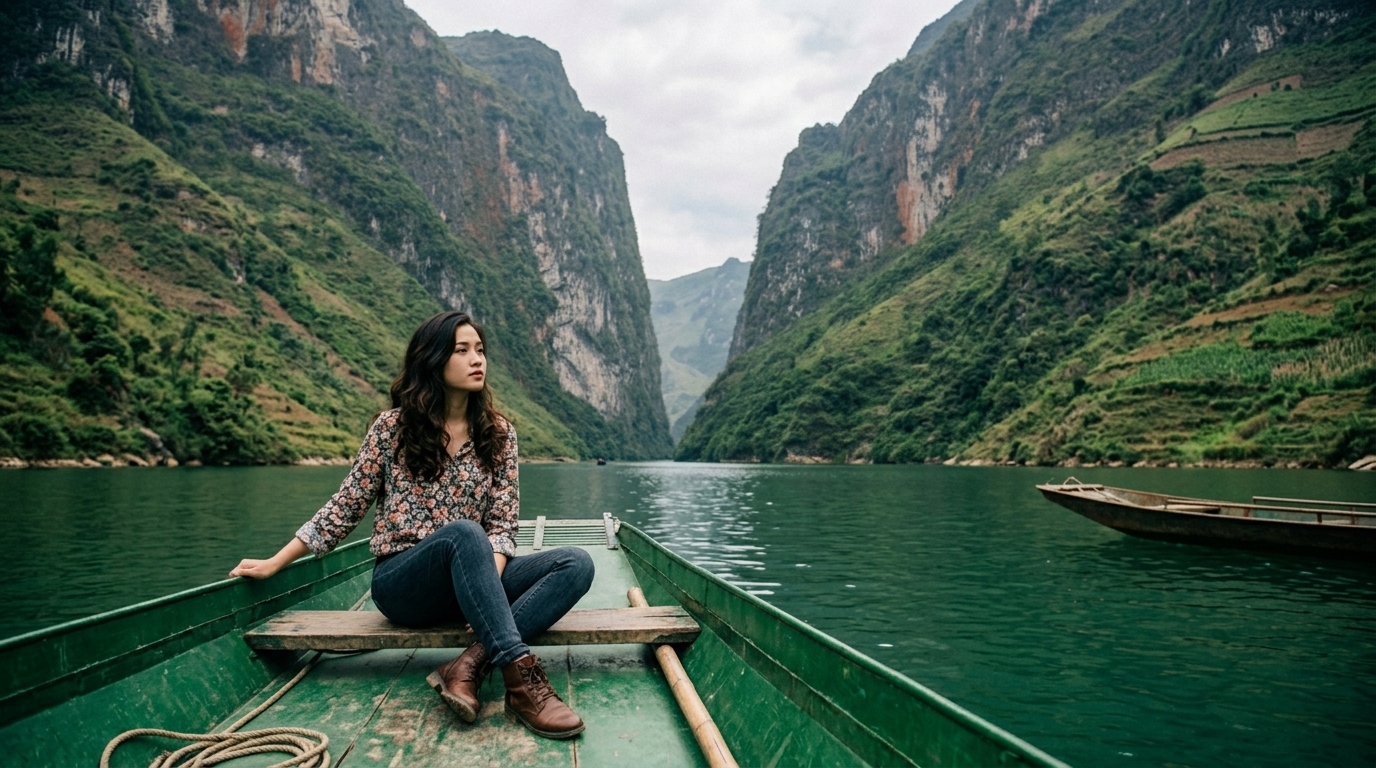 the nho que river boat trip from du gia ha giang — vietnam unlock