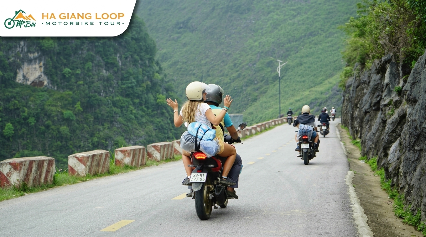 ha giang loop solo rider on mountain road vietnam unlock