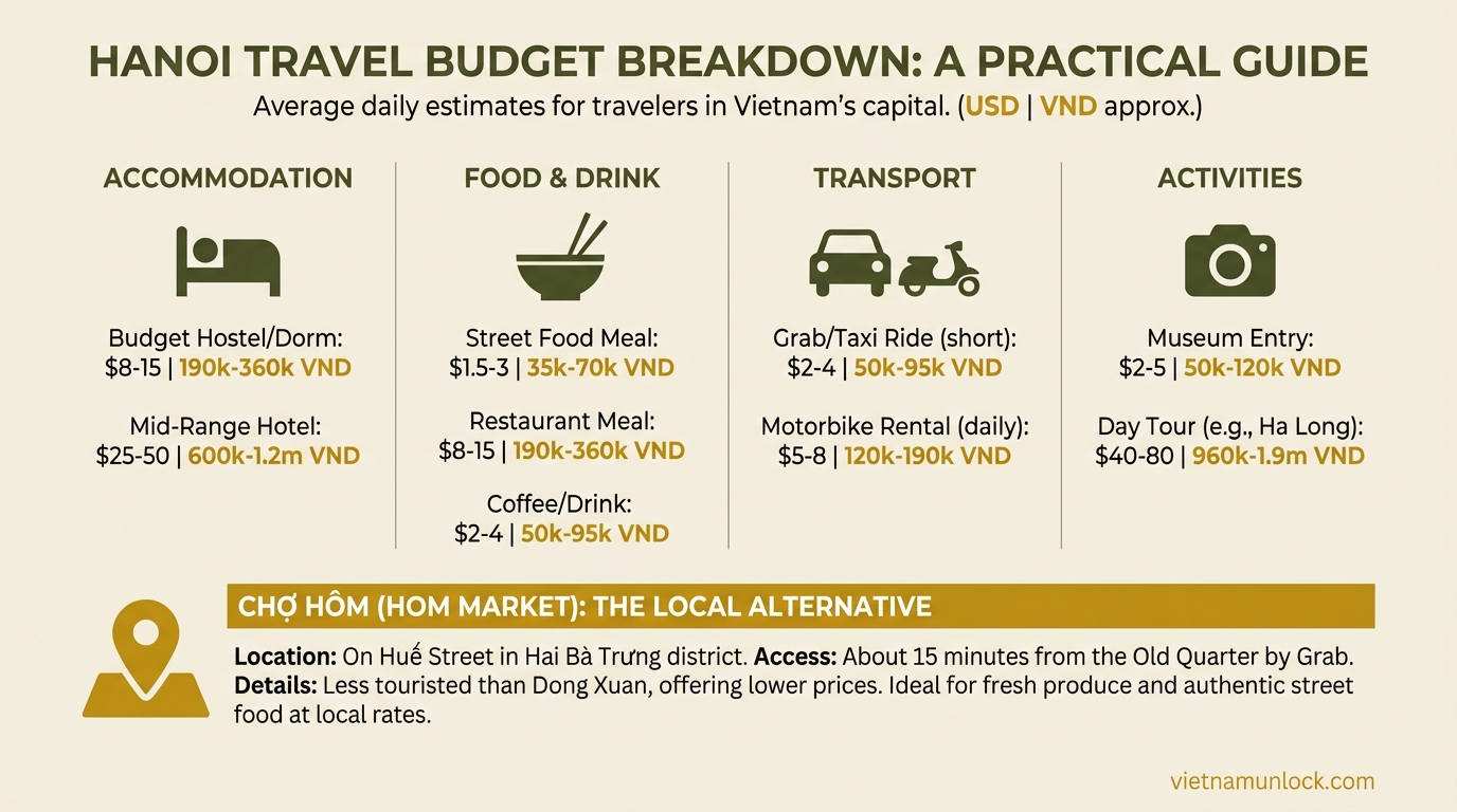 chợ hôm (hom market): the local alternative hanoi — vietnam unlock