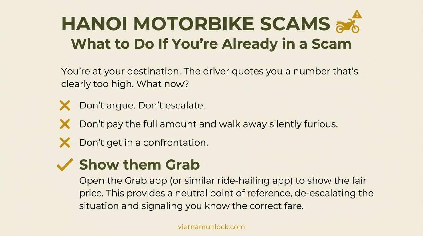what to do if you're already in a scam hanoi motorbike scams with images — vietnam unlock