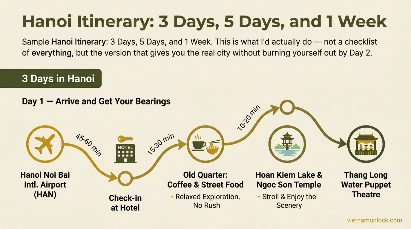 sample hanoi itinerary: 3 days, 5 days, and 1 week hanoi — vietnam unlock