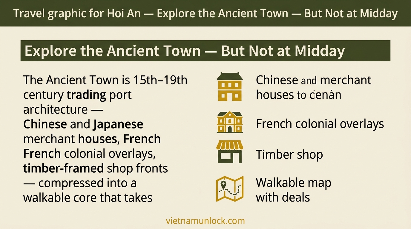explore the ancient town — but not at midday hoi an — vietnam unlock