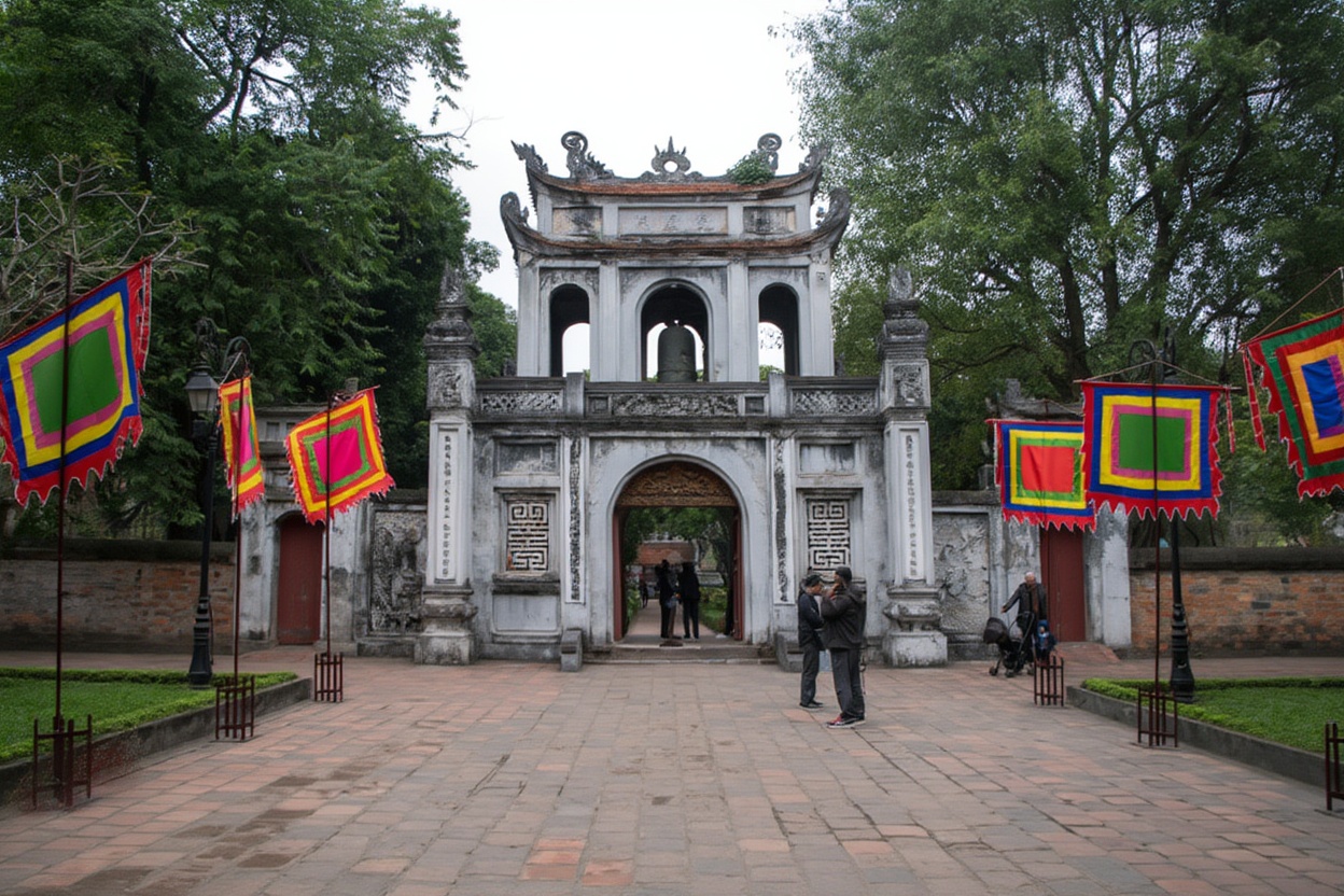 Ancient scholars' stelae at Van Mieu Temple of Literature, Hanoi