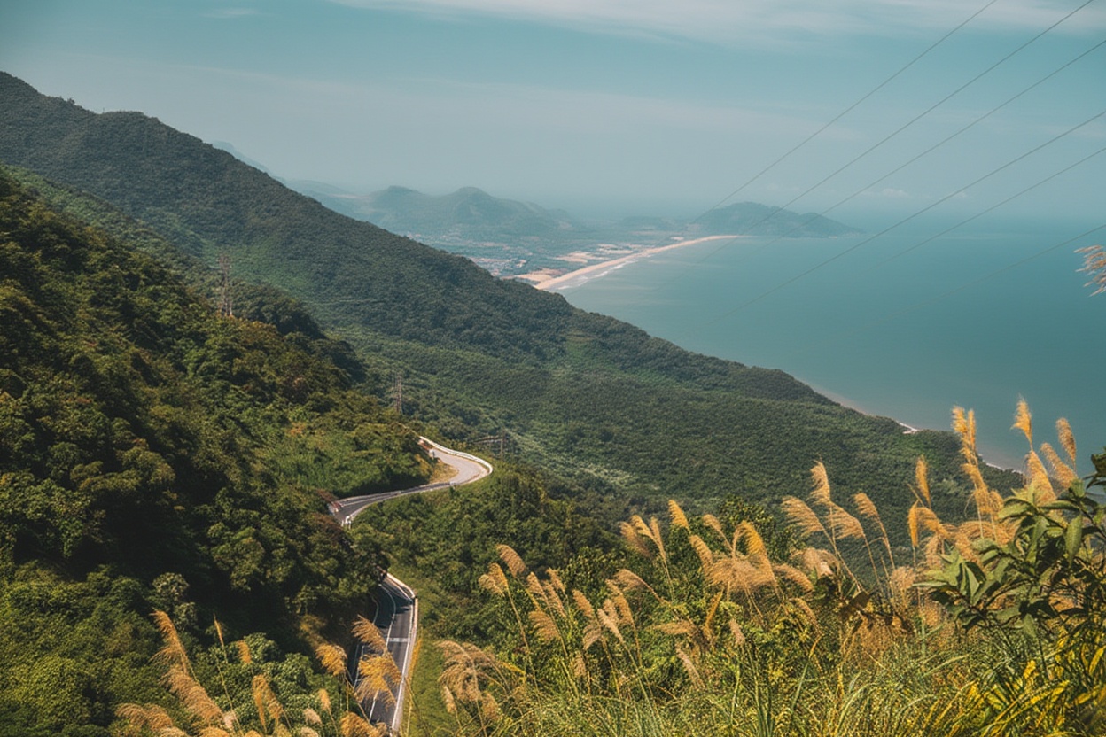 Hải Vân Pass — the 21-kilometer mountain road between Hue and Da Nang, one of the best rides in the country