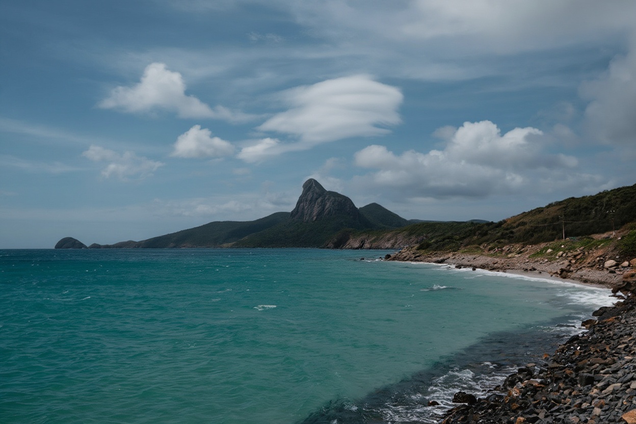 Con Dao from above — 16 islands, most of them empty