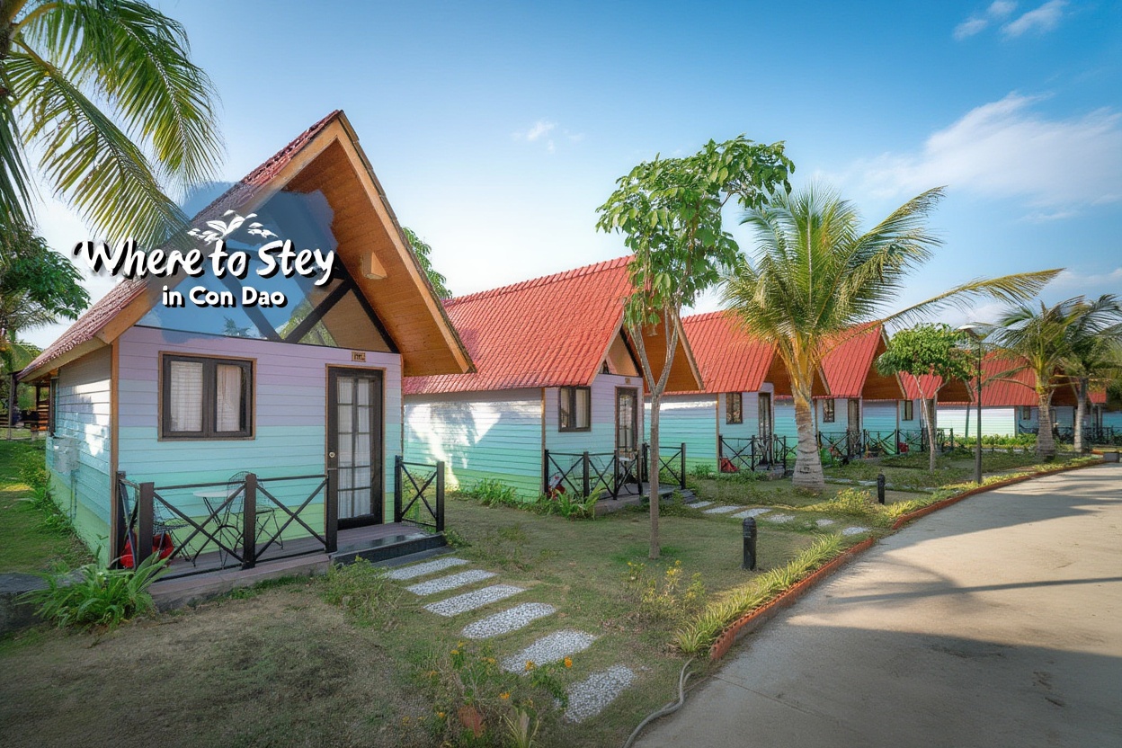 Con Dao accommodation — garden bungalows are the most common mid-range option