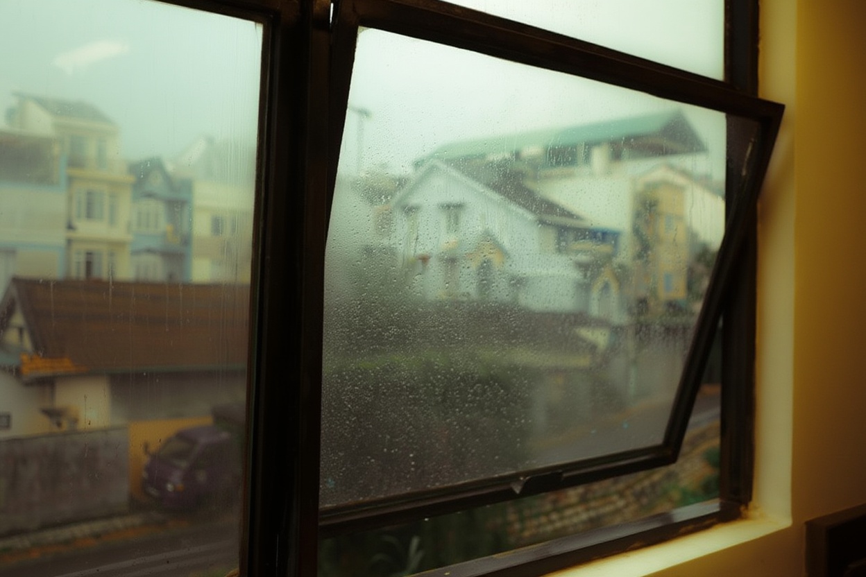 Dalat rainy season afternoon — the mist comes in fast, clears within two hours