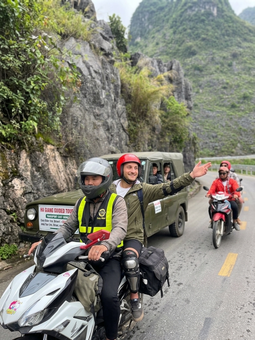guided tour costs — easy rider and jeep — ha giang, vietnam unlock