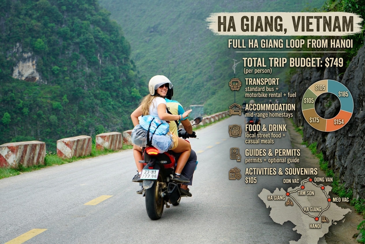 total trip budget — full ha giang loop from hanoi — ha giang, vietnam unlock