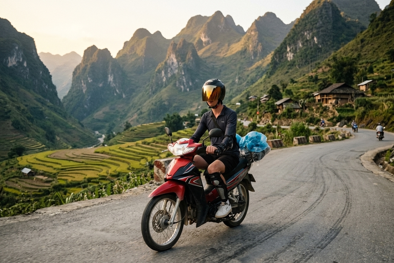 option 4: self-drive from hanoi by motorbike — ha giang, vietnam unlock