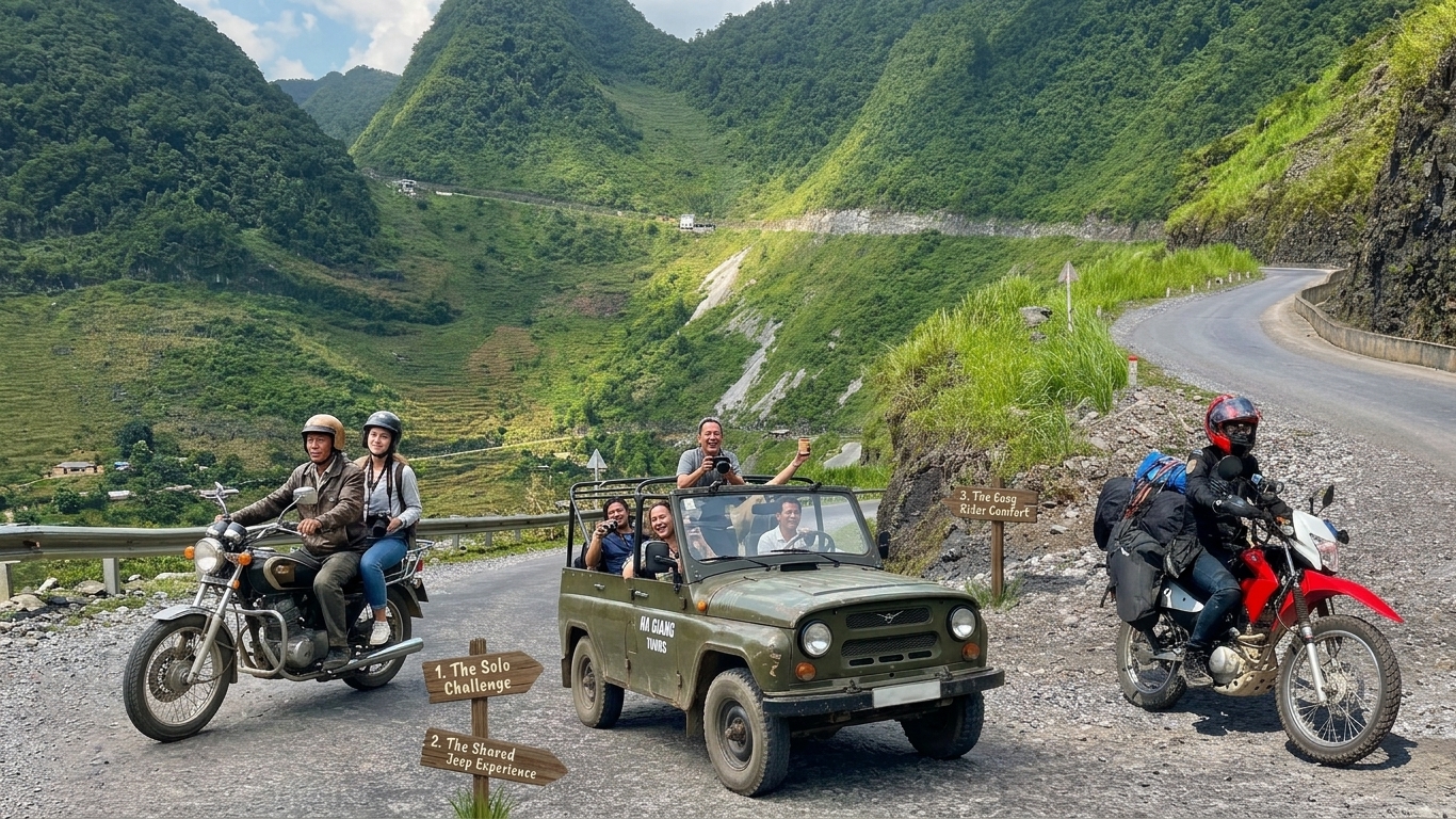 jeep vs. motorbike vs. easy rider — quick decision guide — ha giang, vietnam unlock