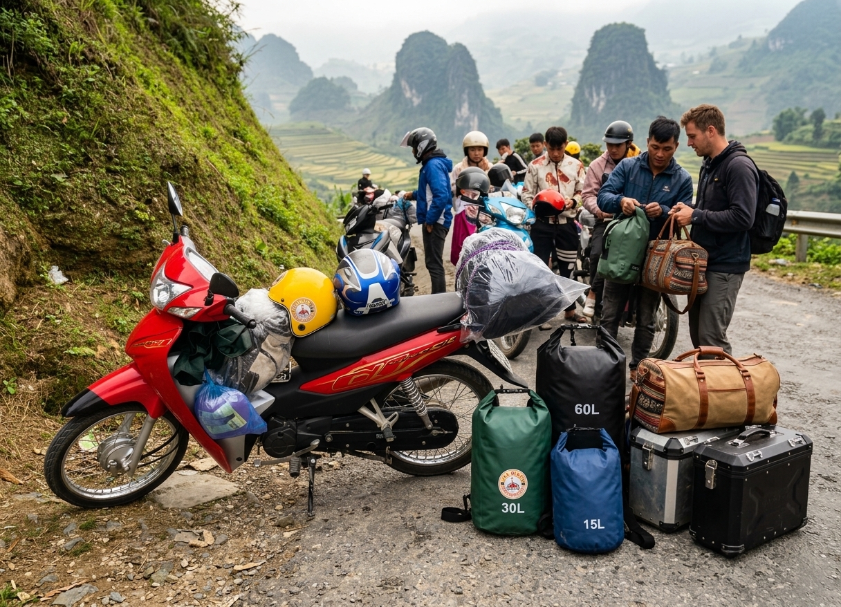 bag selection — ha giang, vietnam unlock