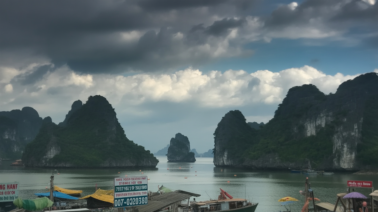 Ha Long Bay in August — the moody version that requires different expectations