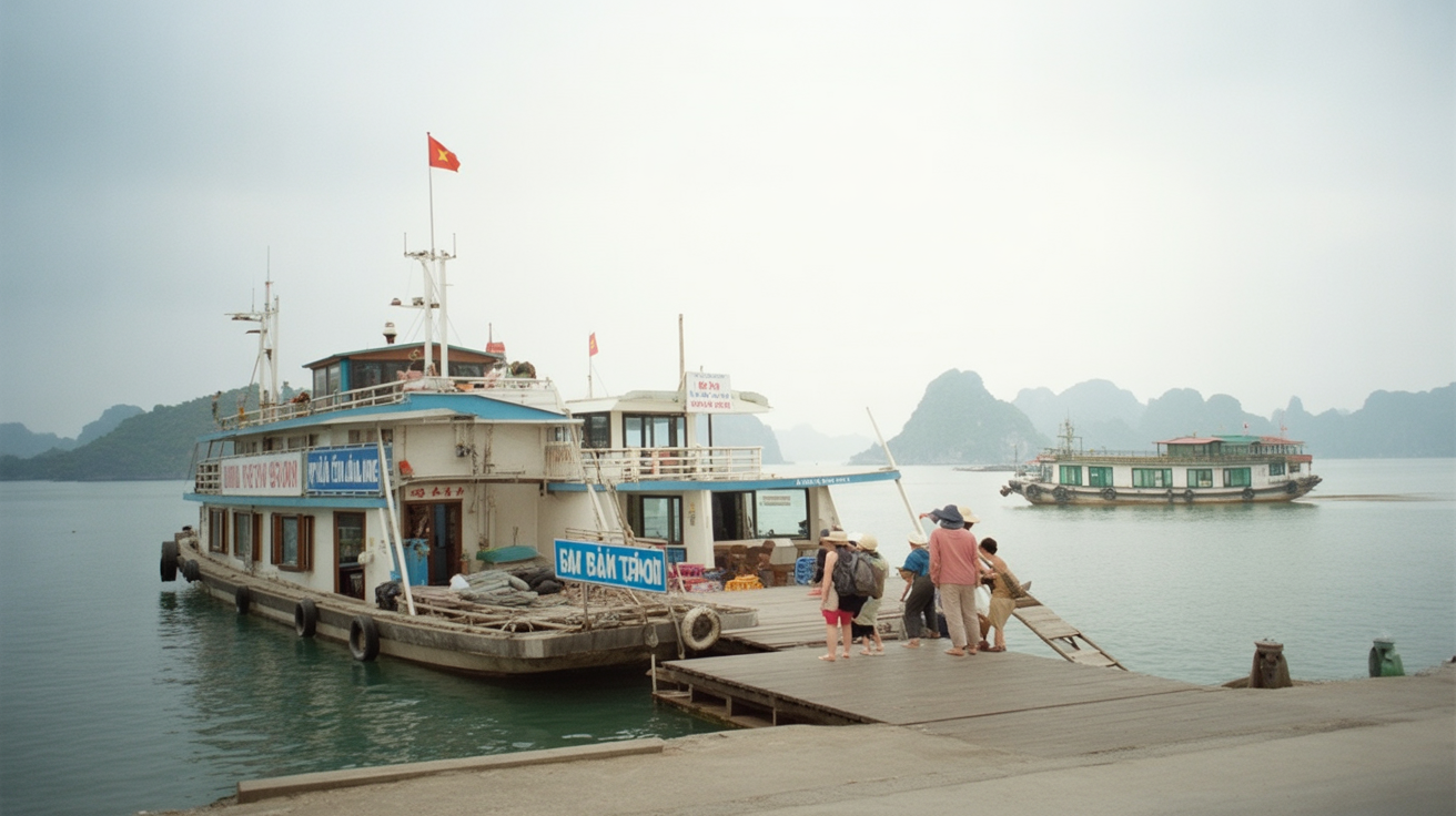 Cat Ba ferry crossing — the transition from transit to actually being there