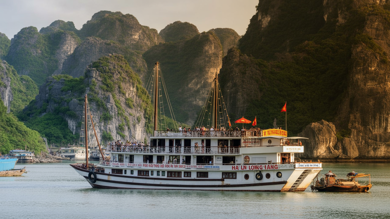 Ha Long Bay at dawn on an overnight cruise — why the format difference matters more than the star rating