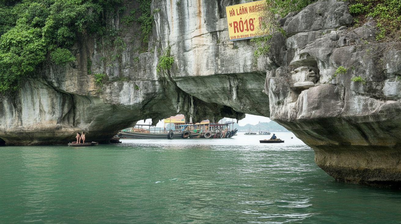 Kayaking through a cave arch — the activity most people cite as the trip's best moment