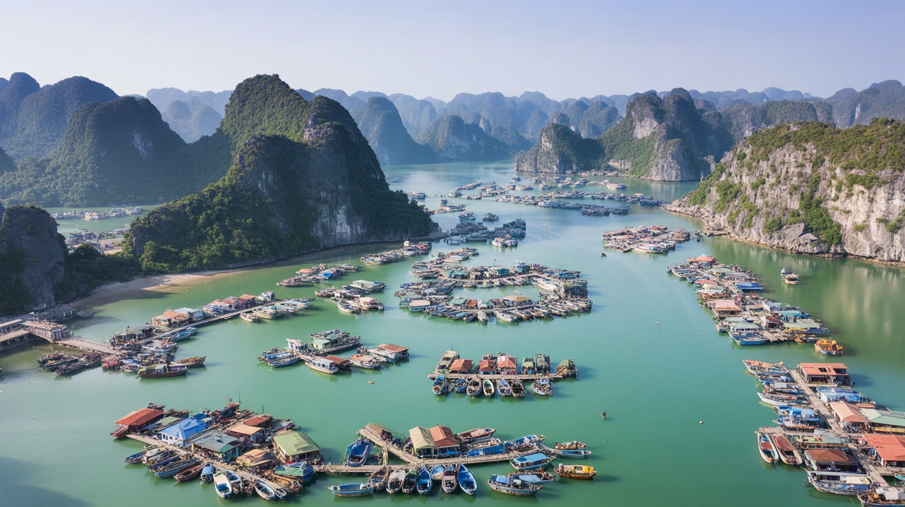 Cat Ba pier — departure point for all Lan Ha Bay tours