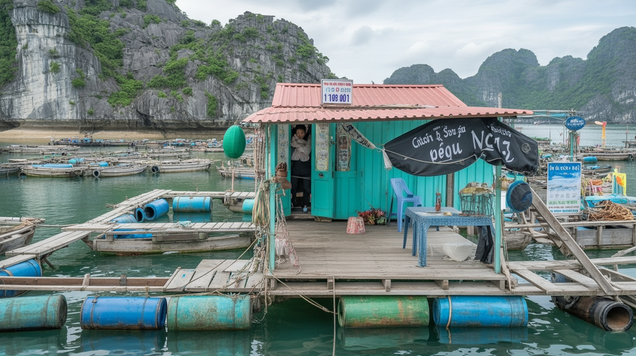 Lan Ha Bay fishing village — working aquaculture, not a museum piece