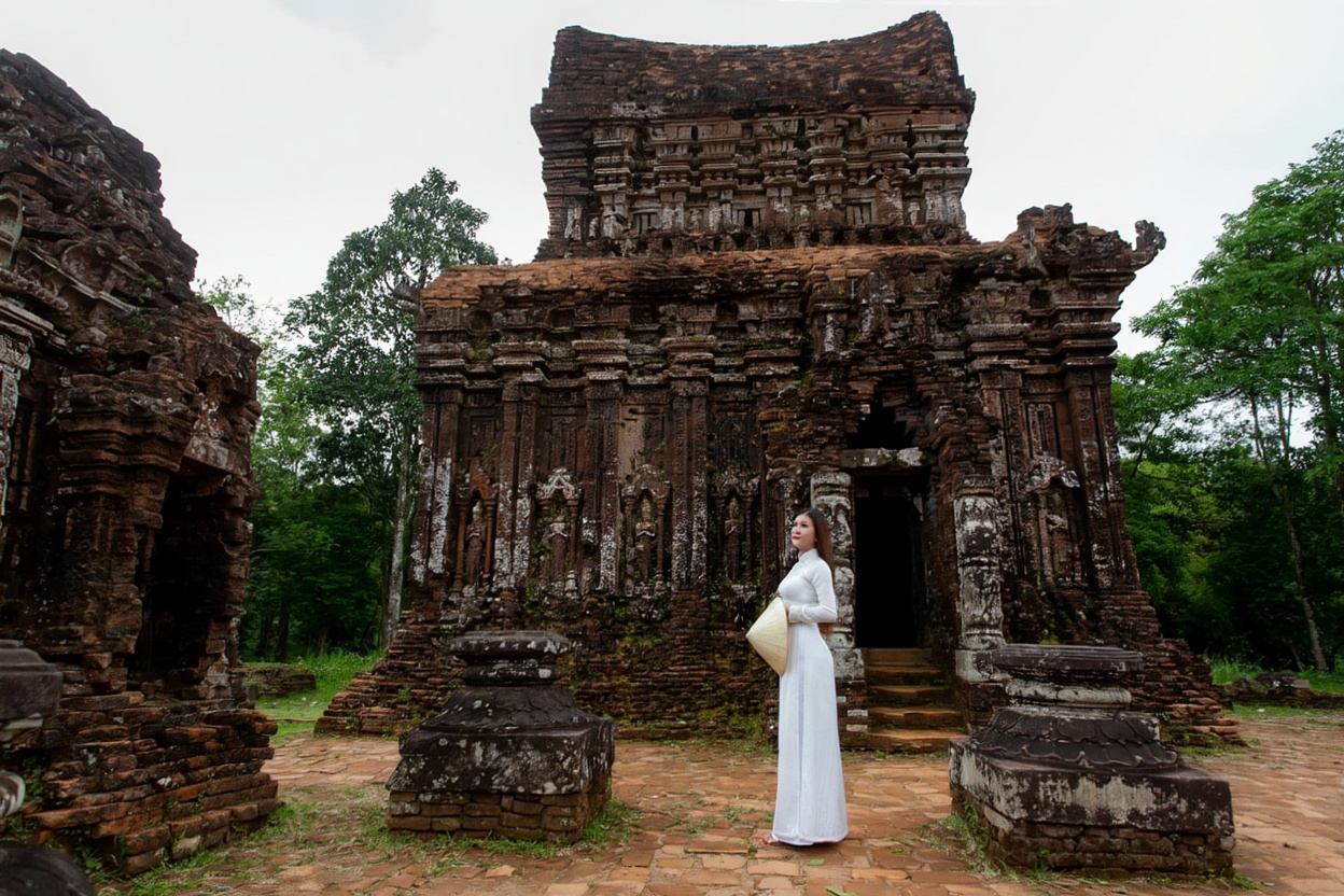 My Son Sanctuary at first light — before the tour buses arrive, you have the ruins almost to yourself