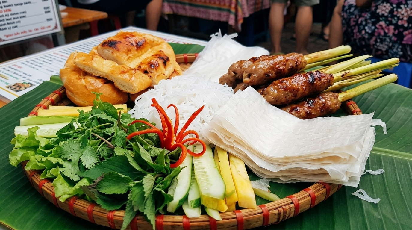 nem lụi — the lemongrass skewer hue — vietnam unlock