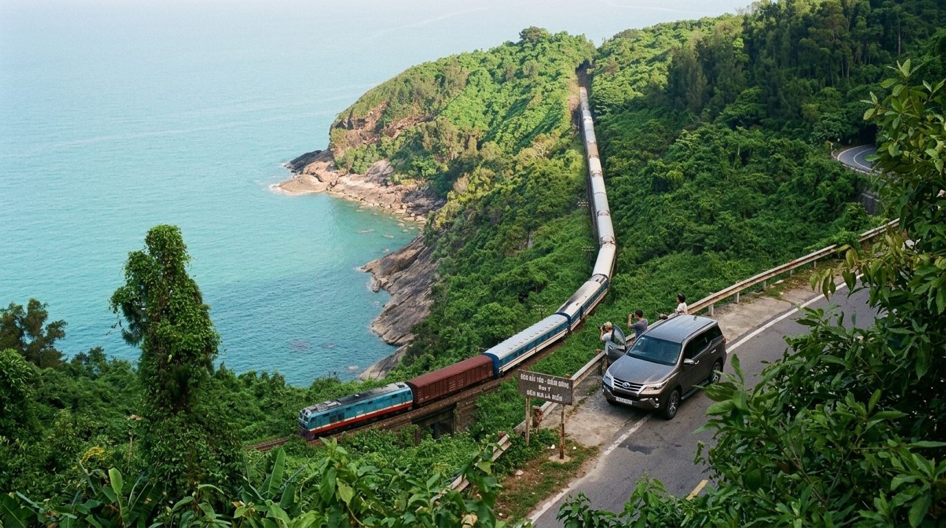 option 2: private car over hai van pass — the most dramatic hue — vietnam unlock