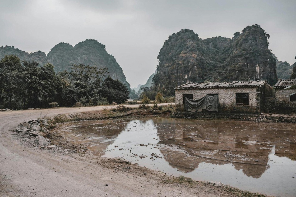Highway 6 through the karst hills — the road improves significantly past Hoa Binh