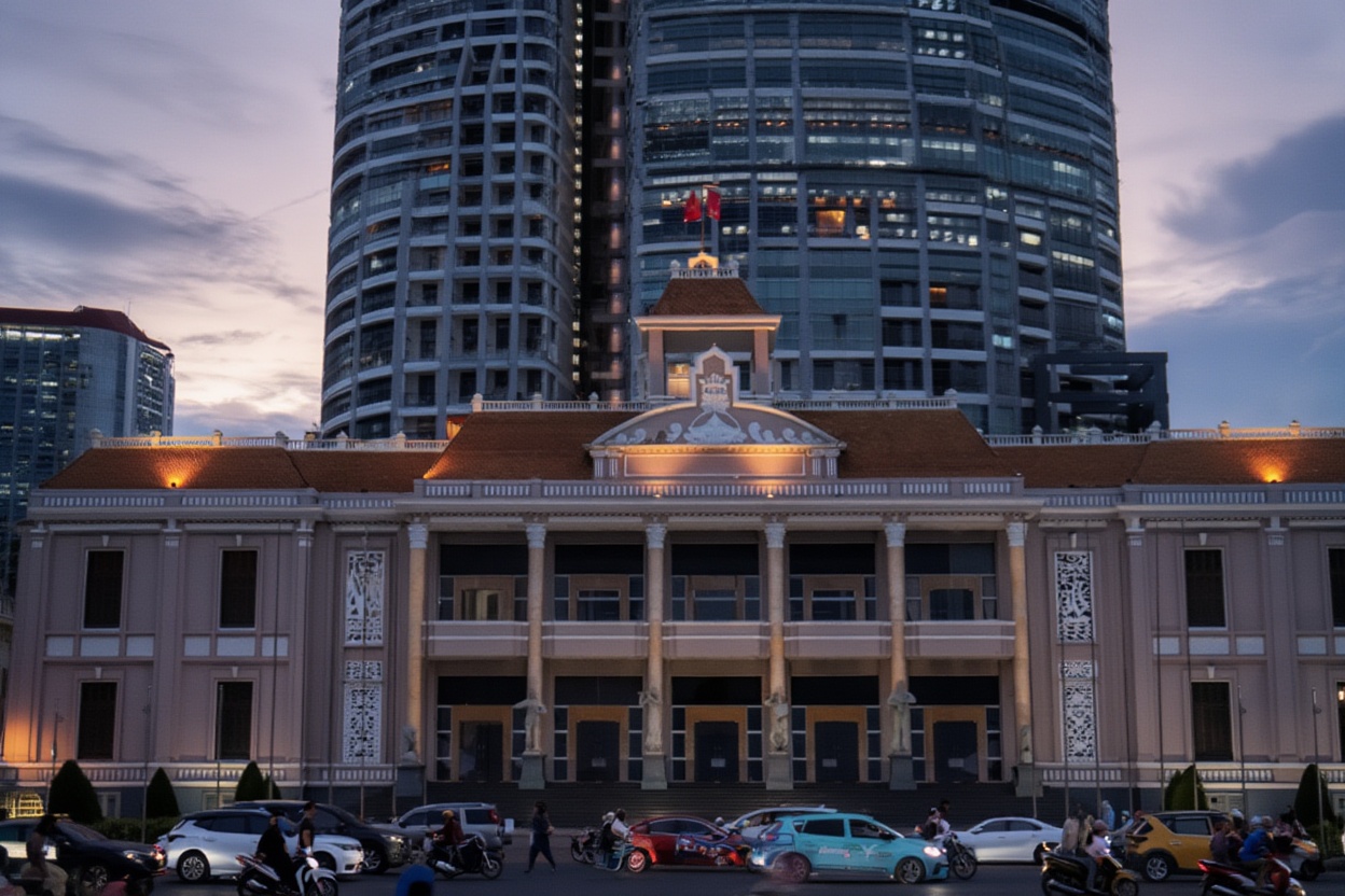 The Nha Trang promenade after 7pm — when the city switches gears entirely
