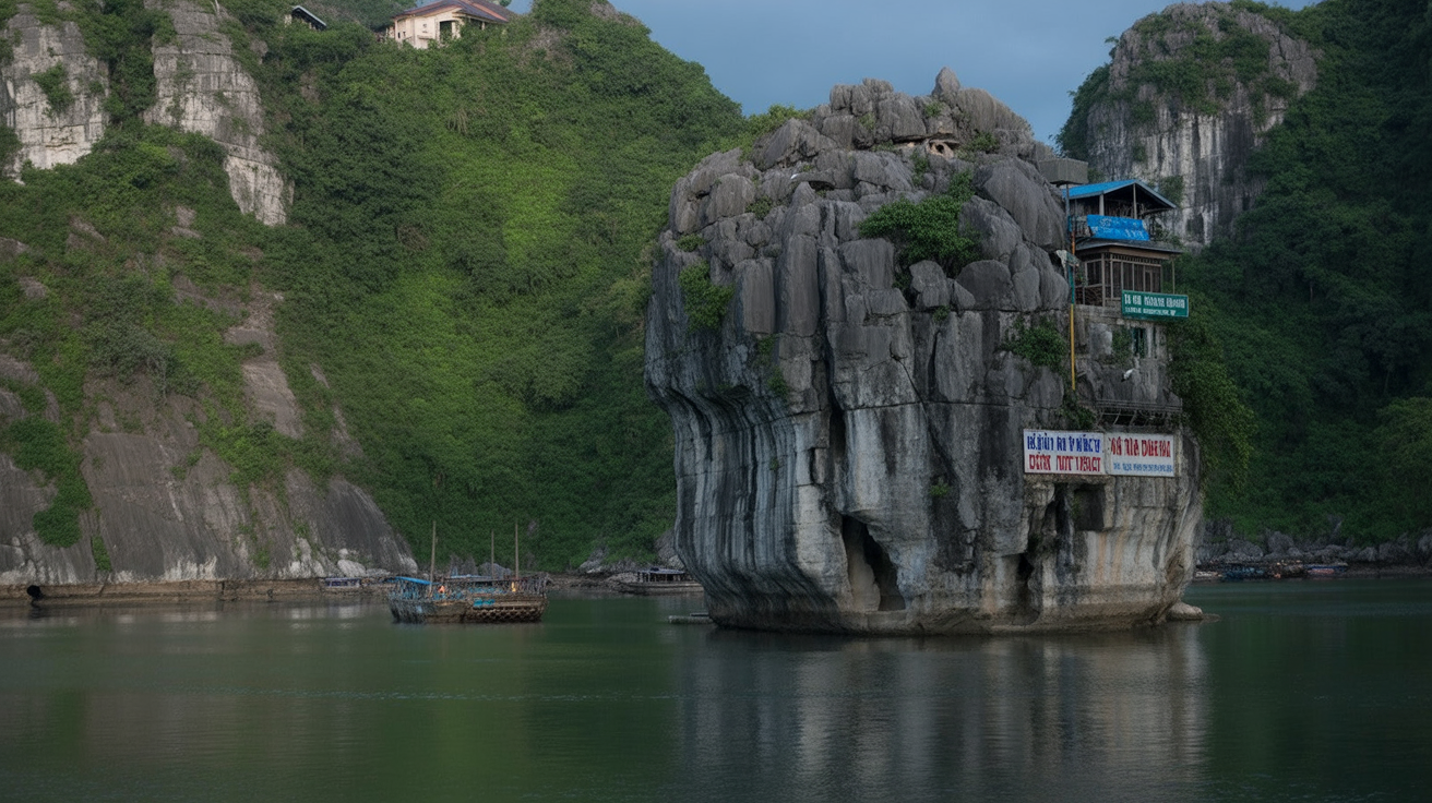 Ha Long Bay from a small-group cruise — the karsts are exactly this and that's the point