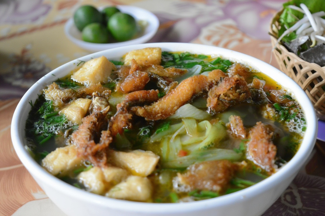 The Binh Dinh food identity — lighter than Hue, more seafood than anywhere south