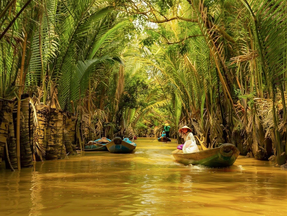 Can Gio's canal network cuts through 75,000 hectares of mangrove — almost none of it busy