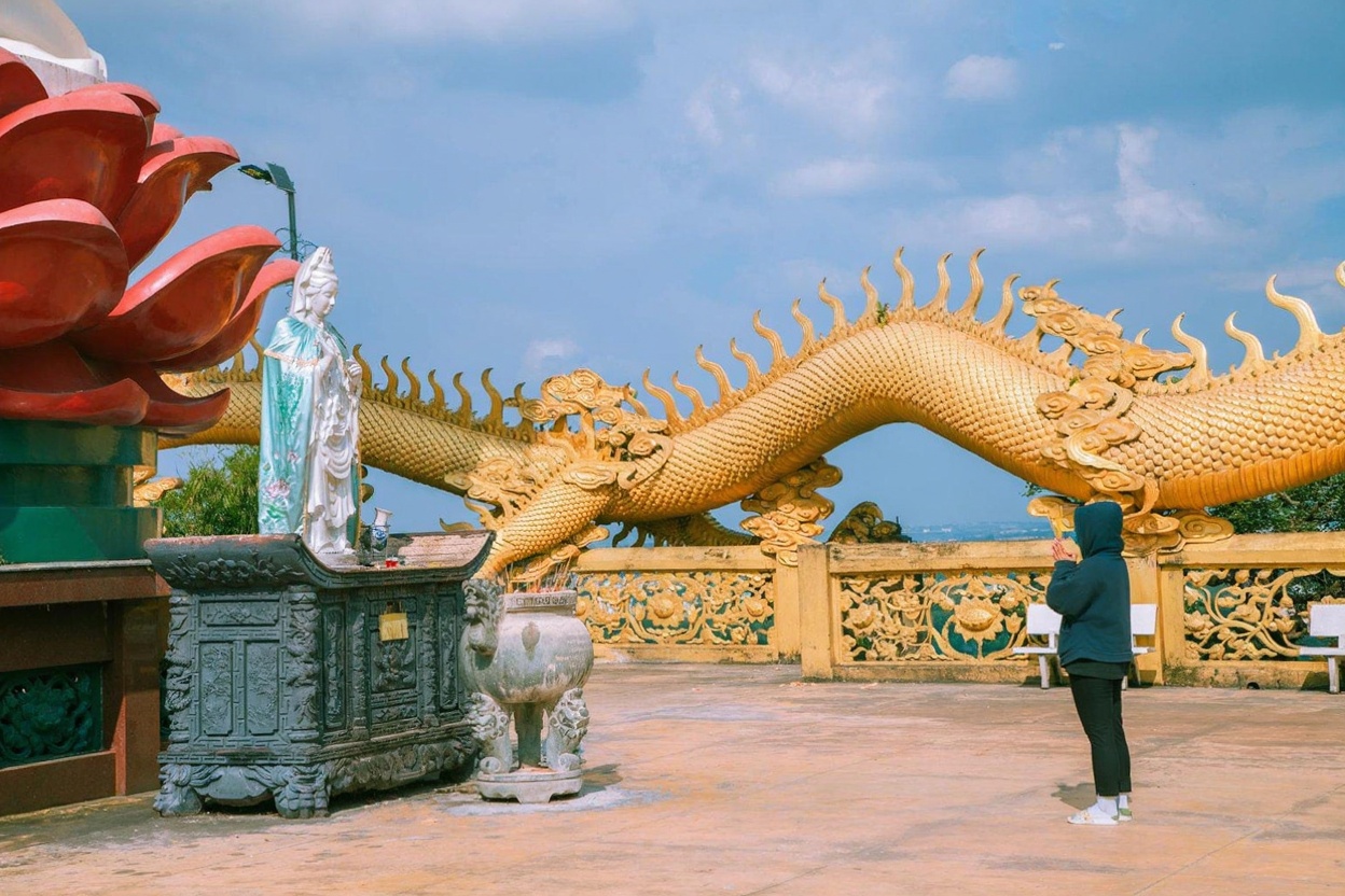 Chau Thoi temple sits on a small granite hill — one of the oldest religious sites in southern Vietnam