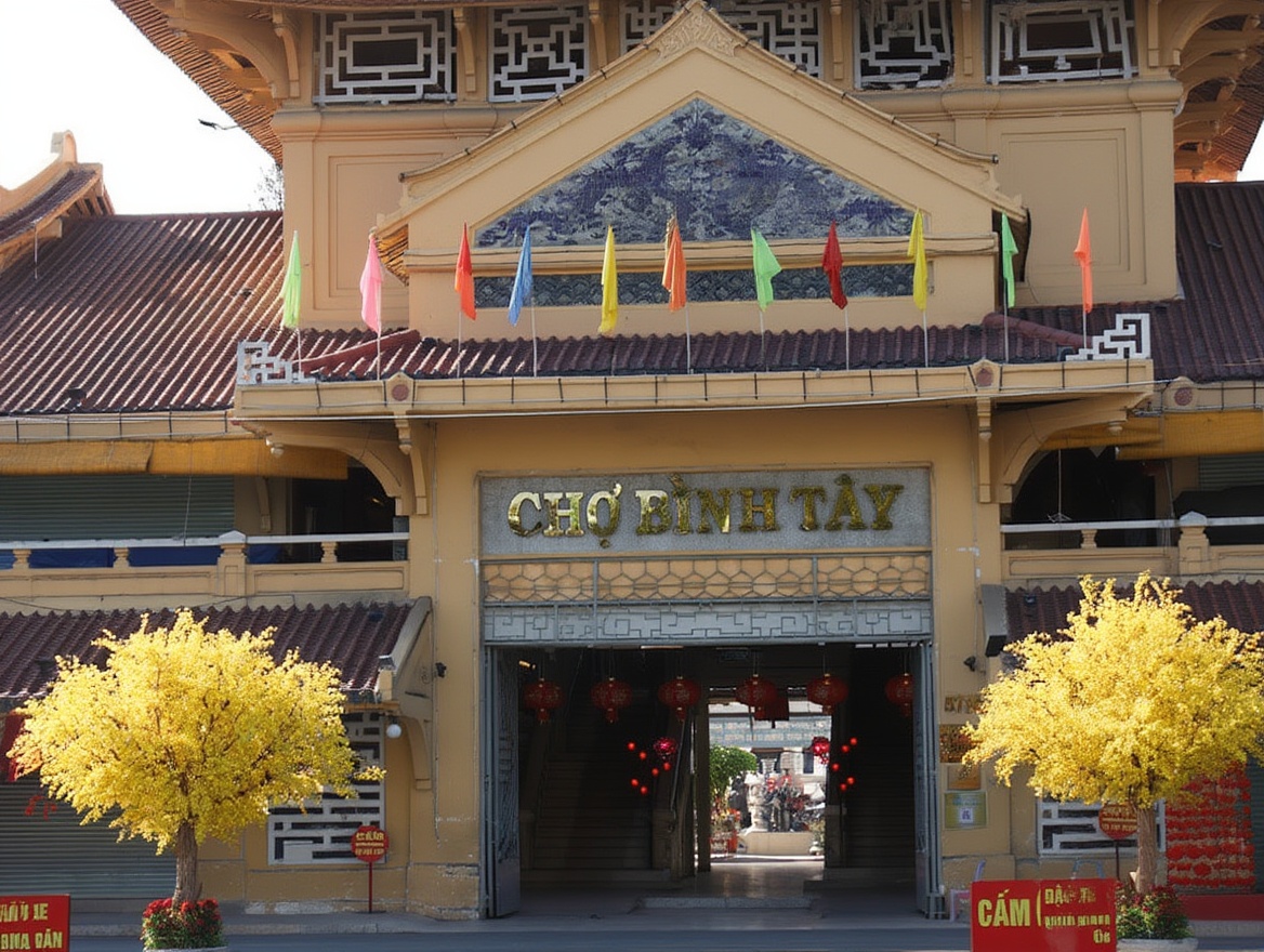 Cholon at market hours — the wholesale district that feeds half the city