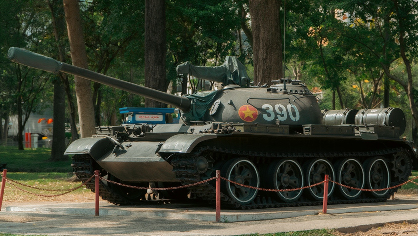 War Remnants Museum courtyard — the outdoor exhibits alone take 30 minutes