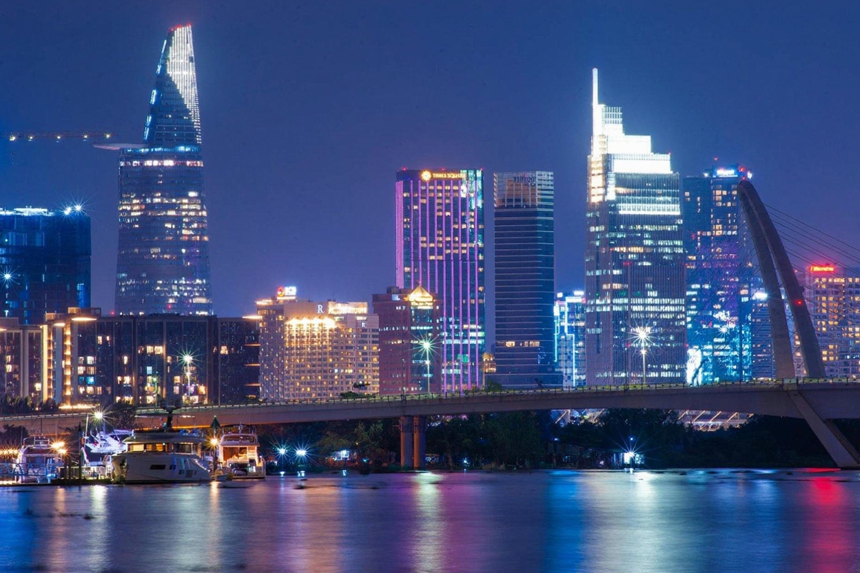 Saigon at night — the skyline doesn't care what you call it