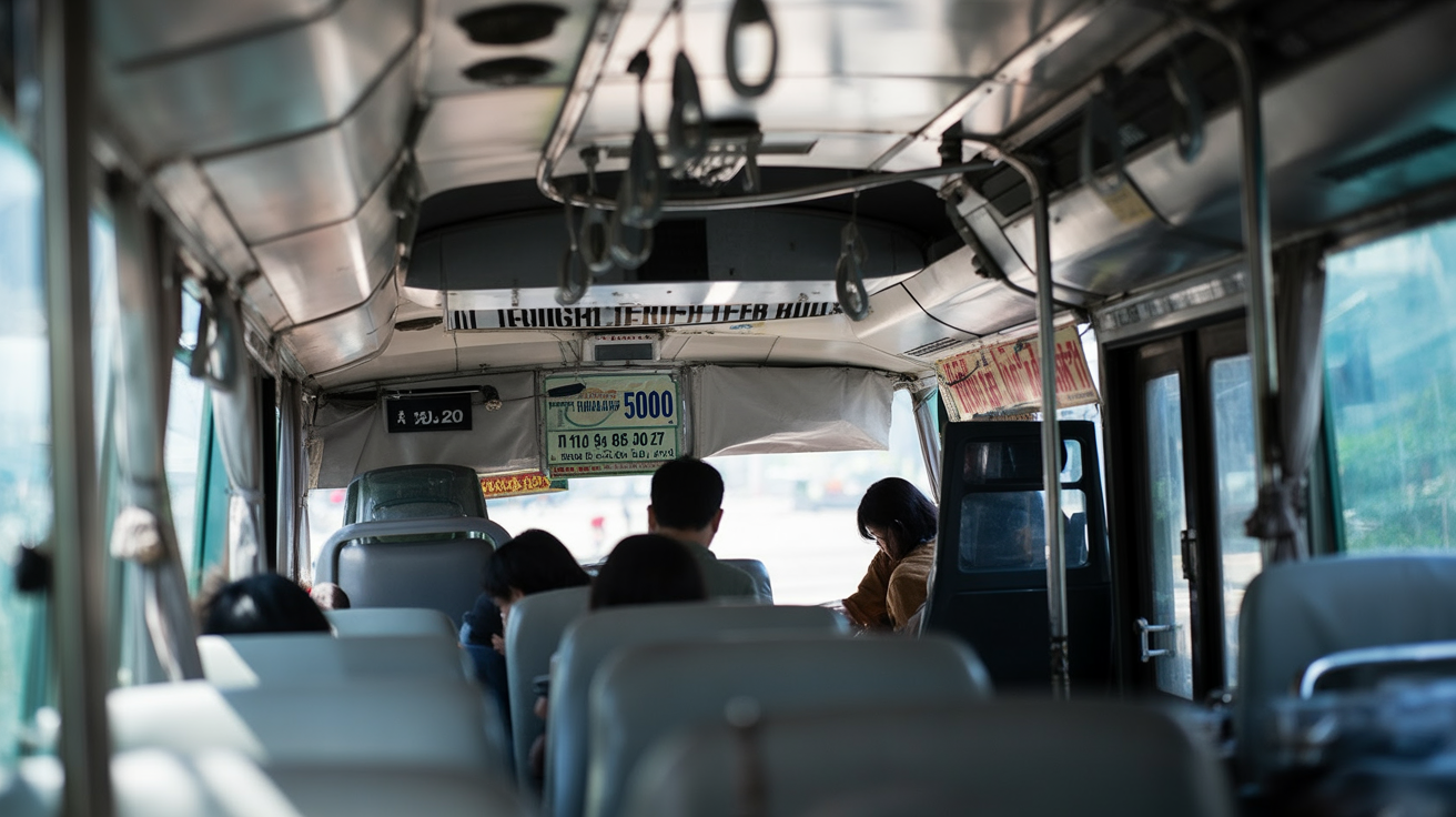 The overnight sleeper bus — functional, not comfortable, but it gets you there