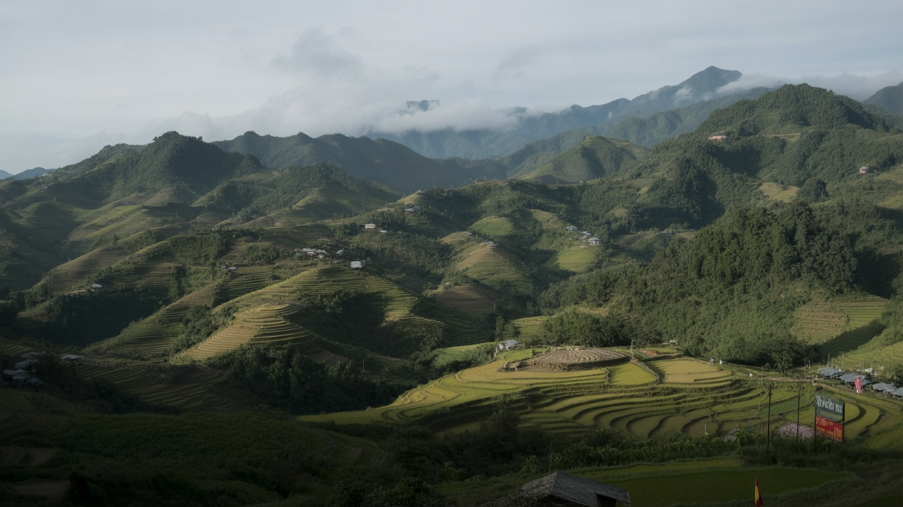 Muong Hoa Valley at golden hour — the terraces need the right light to perform