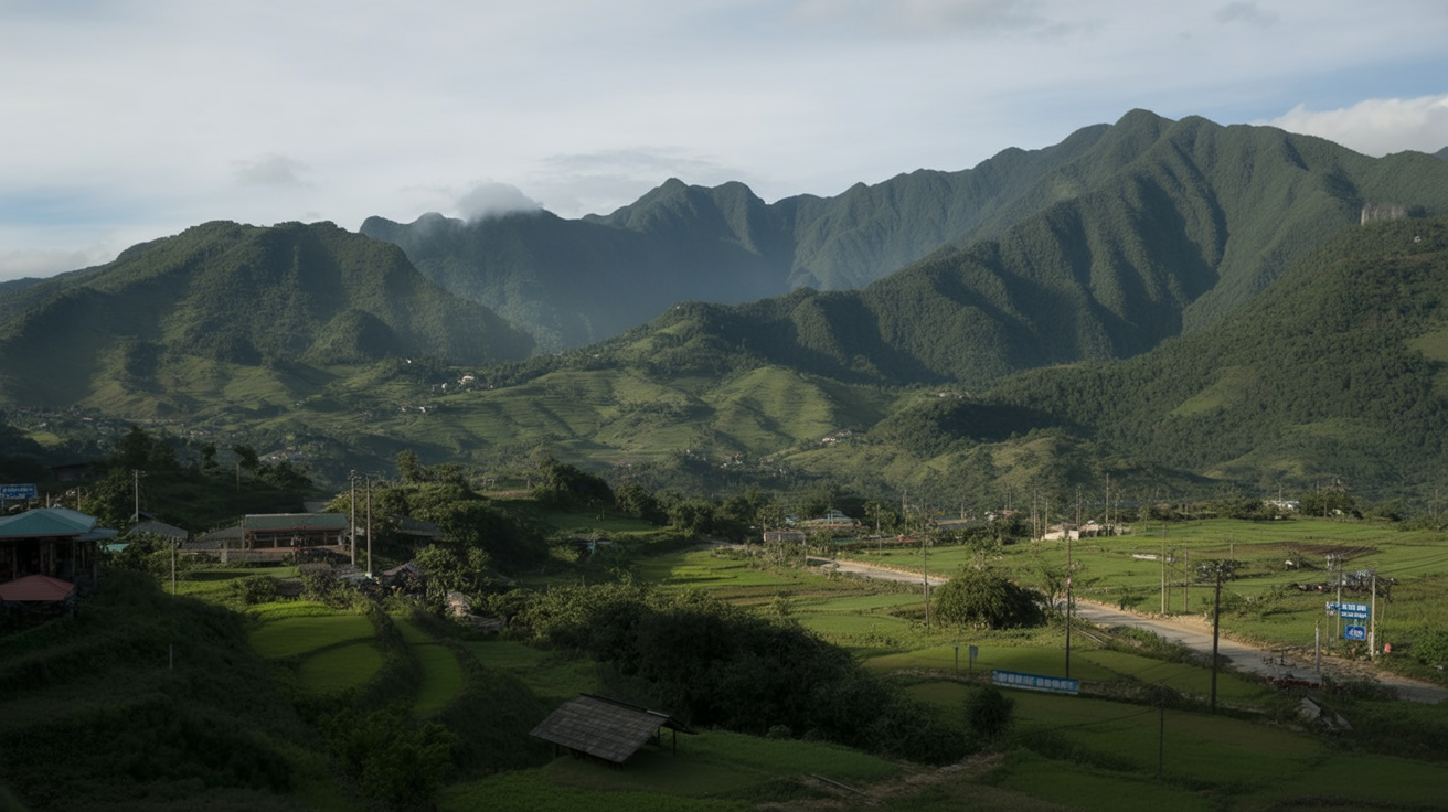 Ta Van homestay at dawn — 7km from town, a different world