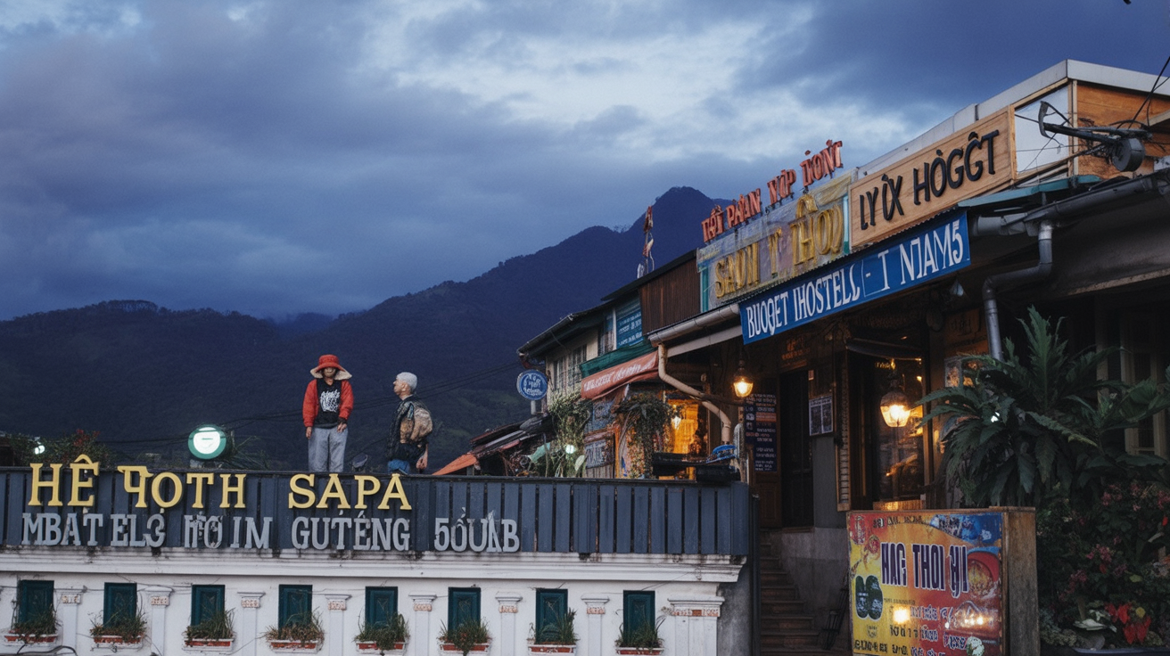 Sapa town in the morning mist — better looking than it feels at street level