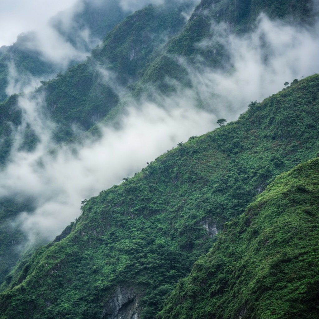 Ha Giang in February — the mist makes the landscape look painted rather than photographed