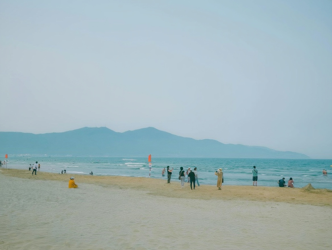 Da Nang's My Khe Beach in March — the crowds haven't arrived but the water has