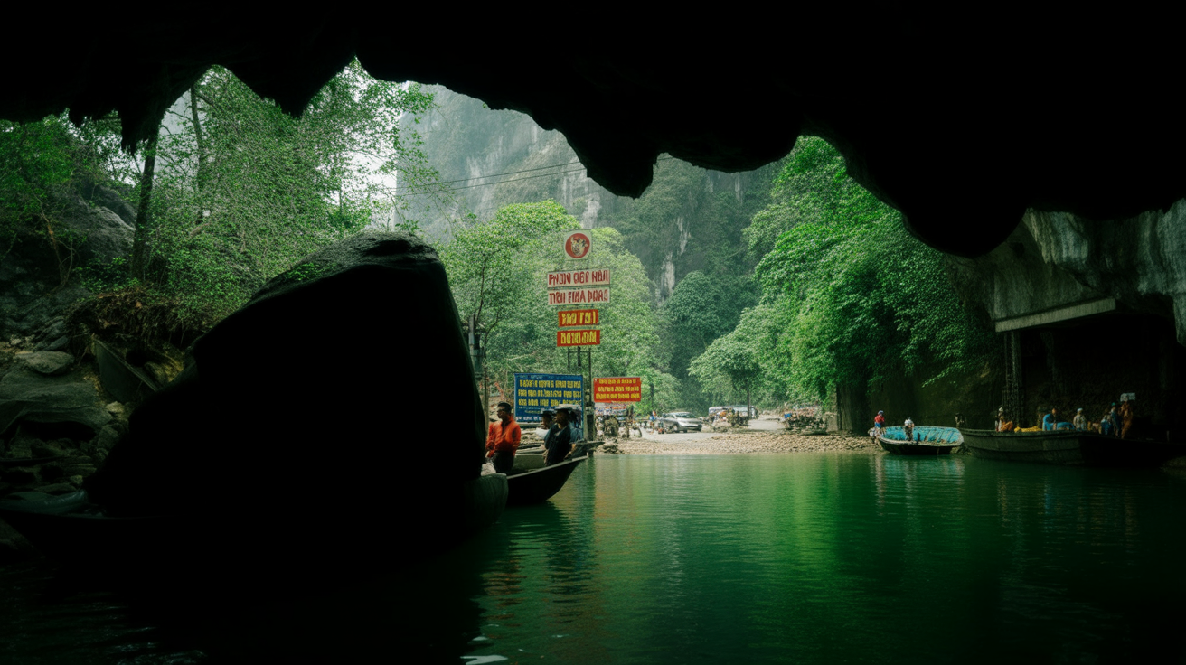 Phong Nha caves — the scale doesn't register until you're inside