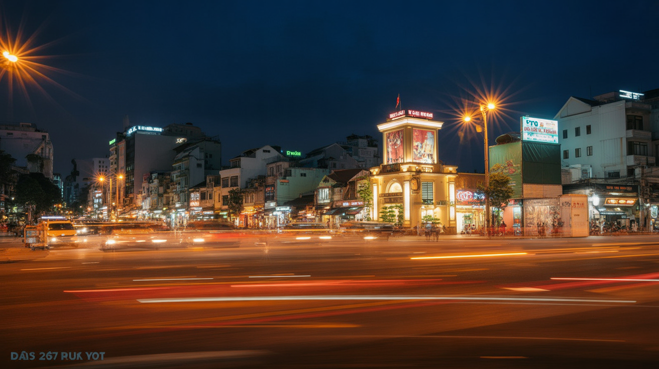 HCMC at night — the city is at its best when it's in motion