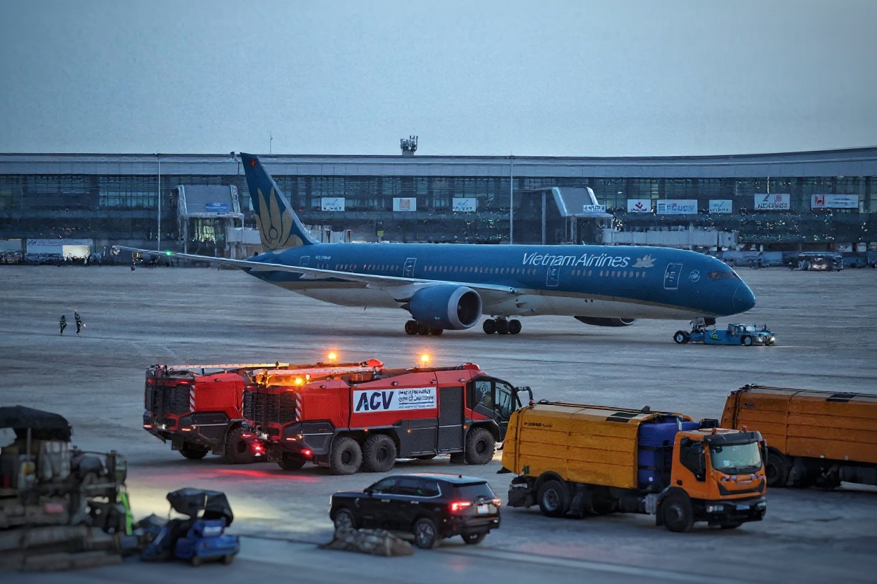 Nội Bài Terminal 2 — international arrivals enter through T2 on the right side of the building