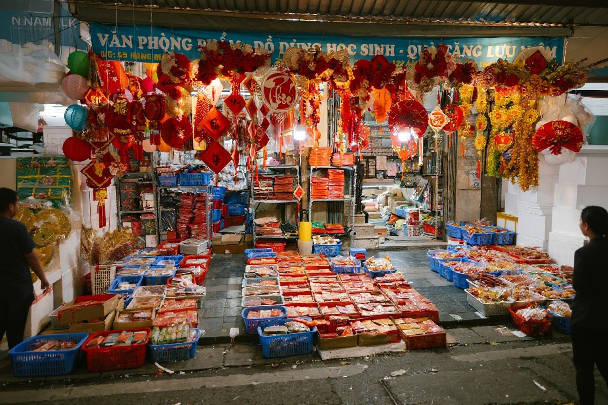 Hang Ma Street — paper goods and ritual offerings, sold here since the 15th century