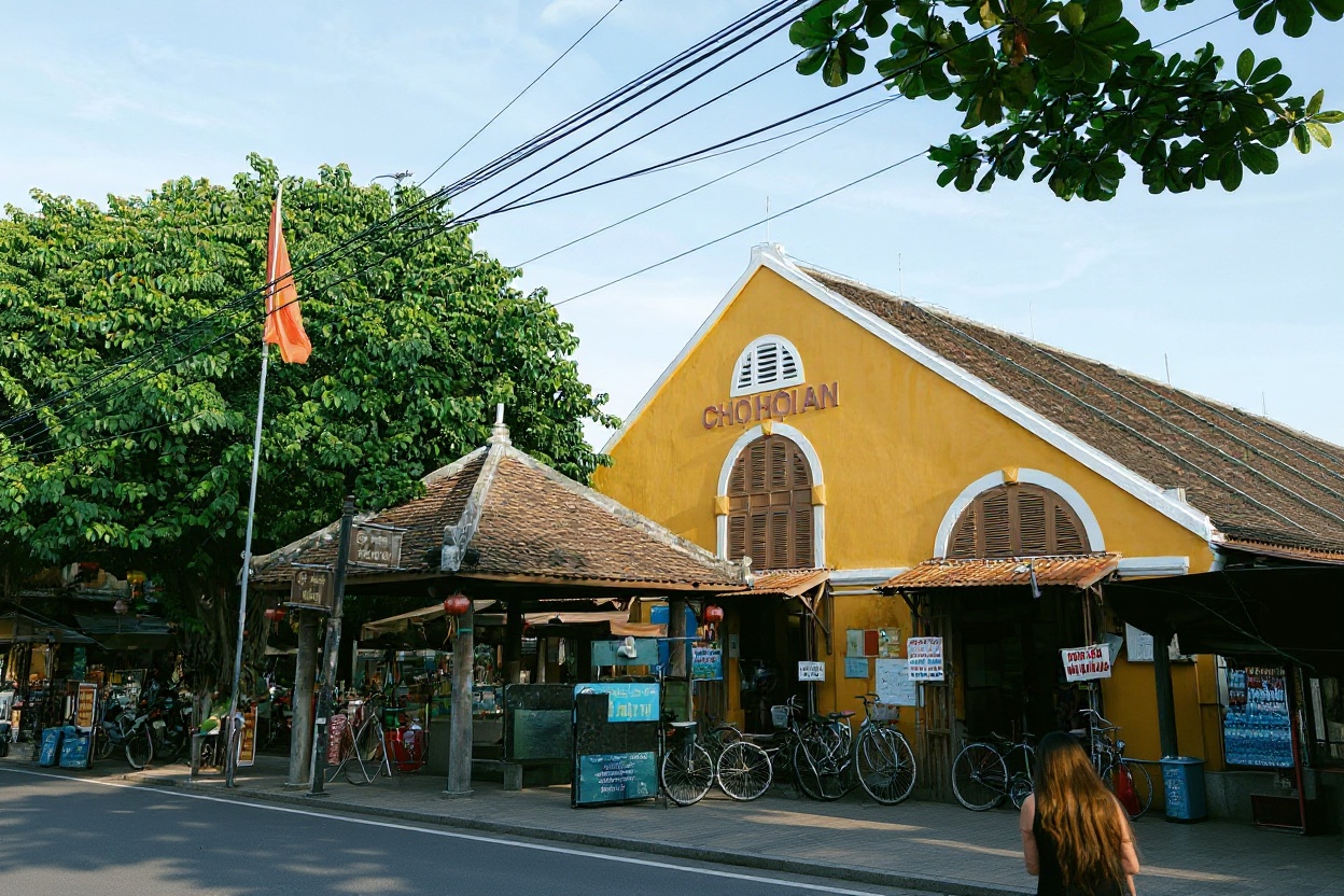 Chợ Hội An at 8am — the market visit is a cooking lesson before you reach the kitchen
