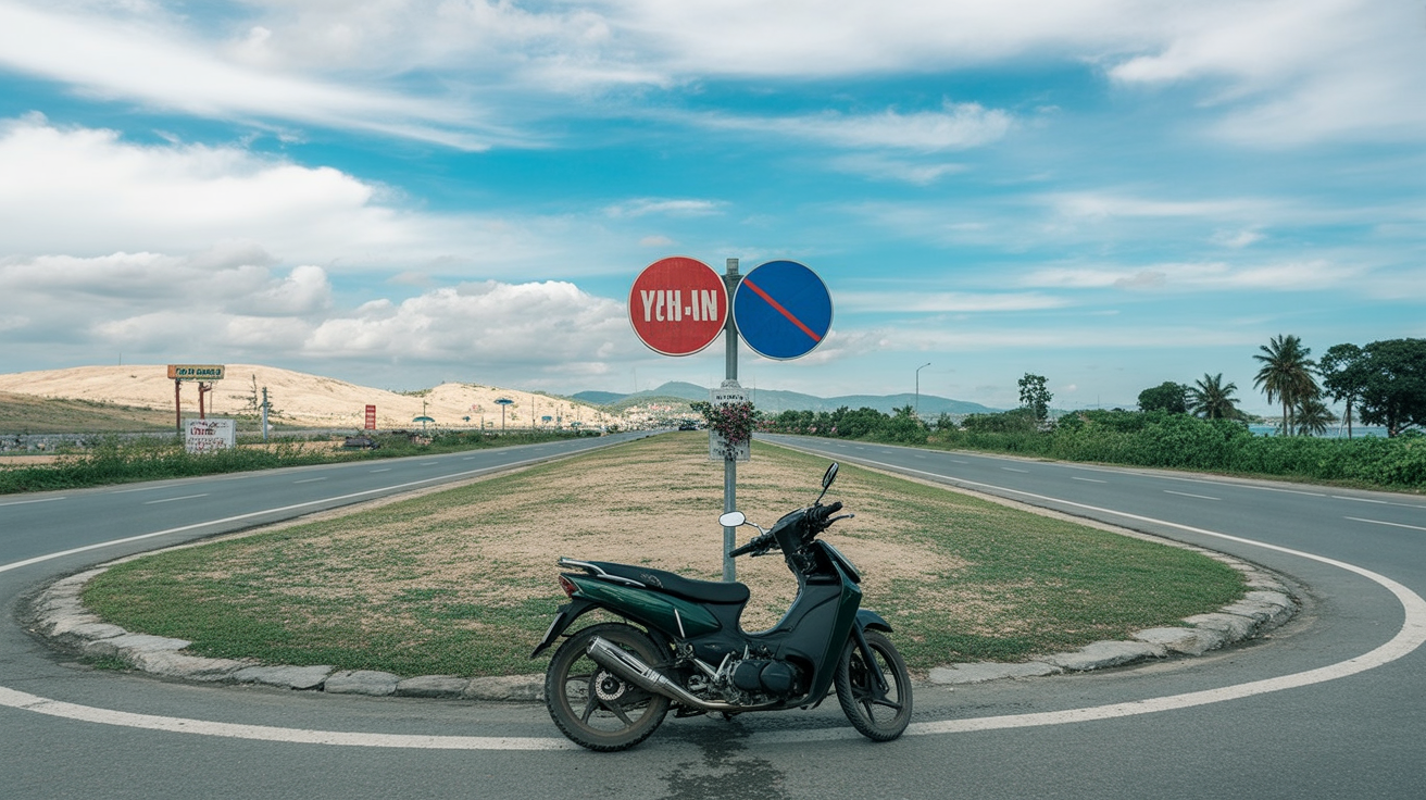 Route 1 south of Saigon — long, flat, and manageable for experienced riders