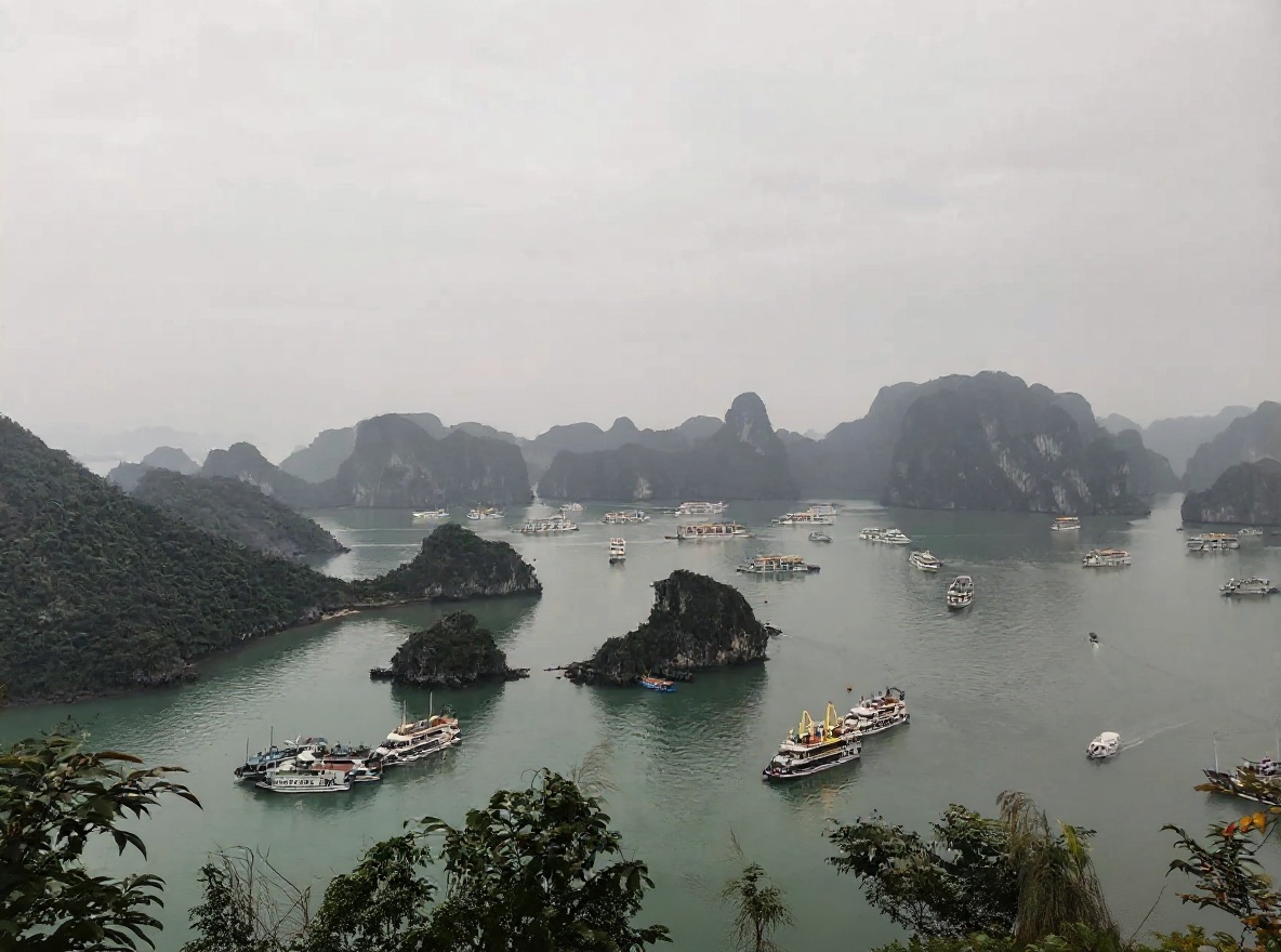 Ha Long Bay — the scenery justifies the trip, the swimming is secondary