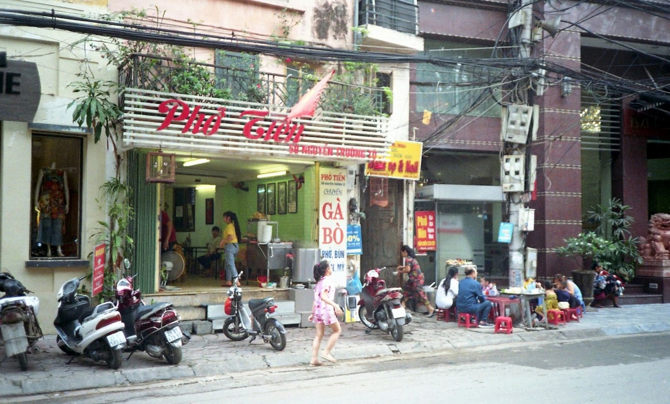 Phở for breakfast — 40,000-65,000 VND at a proper local shop